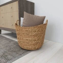 19" X 20" X 18" Brown Sea Grass Contemporary Storage Basket - Olivia & May -Olivia & May GUEST 0e53cc8e 6d18 40b1 8fb8 fa3a254f1d44