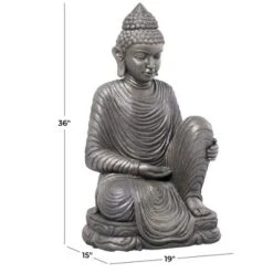 36" Magnesium Oxide Buddha Sculpture For Garden & Outdoor Decor - Olivia & May -Olivia & May GUEST 0e6227d4 d354 4c10 adf9 a0dfe6b50f88