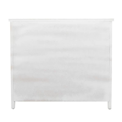 Farmhouse Wood Cabinet White- Olivia & May 8 Farmhouse Wood Cabinet White- Olivia & May - Image 6