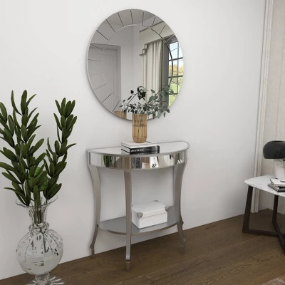 Set Of 2 Glam Fir Console Tables With Mirror White - Olivia & May 12 Set Of 2 Glam Fir Console Tables With Mirror White - Olivia & May - Image 10