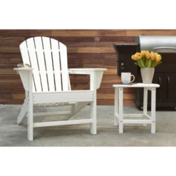 32"x37" Traditional Resin Adirondack Chair - White - Olivia & May -Olivia & May GUEST 0f817a28 d79c 4e35 9883 331e4dfe6b39