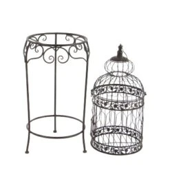 47" Iron Vintage Birdcage Black - Olivia & May -Olivia & May GUEST 0f9f45c3 cbfd 459b a15f 2235c62aaa1a