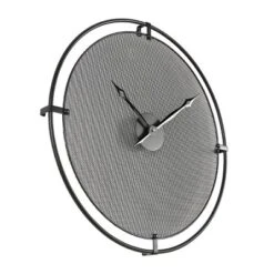 Olivia & May 24"x24" Metal Minimalistic Wall Clock With Mesh Backing Black - : Silent Mechanism, Keyhole Hanging, Industrial Decor -Olivia & May GUEST 0fe6f3fa 60f7 4a10 a84c 17c459247b3d