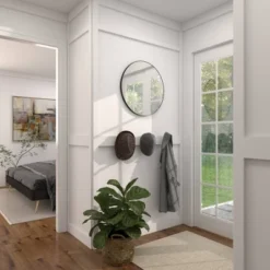 Contemporary Wood Round Frameless Wall Mirror - Olivia & May 34 Contemporary Wood Round Frameless Wall Mirror - Olivia & May -Olivia & May GUEST 1021f5fb 5098 4e10 b07c 3bf48c74bd76