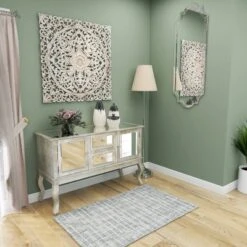 Glam Mirrored Sideboard Silver - Olivia & May -Olivia & May GUEST 1061e814 40e8 46ad af31 f196cf065507