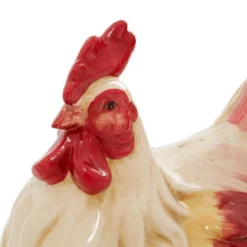 9" Ceramic Farmhouse Chicken Garden Sculpture Red - Olivia & May -Olivia & May GUEST 109236bb 30c8 43f6 a8e6 9b1c3958ad8c