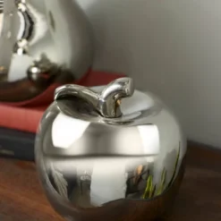 Set Of 2 Modern Chic Dolomite Apple And Pear Sculpture Silver - Olivia & May -Olivia & May GUEST 10e1c945 bf6a 4973 a697 67a09ce0d5ec