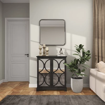 Contemporary Iron Metal Wall Mirror Gray - Olivia & May 16 Contemporary Iron Metal Wall Mirror Gray - Olivia & May - Image 14