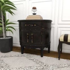 Wood Half Moon Buffet Dark Espresso - Olivia & May -Olivia & May GUEST 1115281c b623 43ca 860e 685276bfd37b