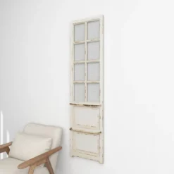 Wood Scroll Door Inspired Panel Wall Decor With Mesh Netting Cream - Olivia & May -Olivia & May GUEST 11bff0f2 1dc5 4d8d 8dc5 3fce65b4b5df