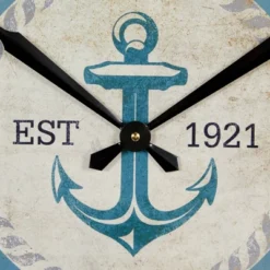 Metal Anchor Wall Clock White - Olivia & May -Olivia & May GUEST 11ee95b8 7611 4410 b314 011ec47e5d27