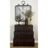 Traditional Faux Leather And Wood Chest Brown - Olivia & May -Olivia & May GUEST 11f9a4f5 9bd6 4932 9670 0a7444675b60
