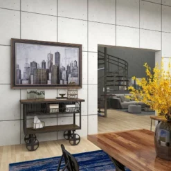 Industrial Metal Console Table Dark Black - Olivia & May -Olivia & May GUEST 12a50cd4 701b 40c7 9da4 0db2ec248f46