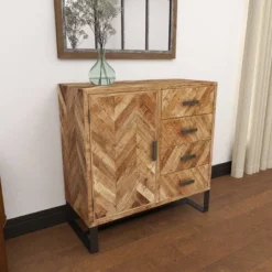Contemporary Zigzag Pattern Mango Wood Cabinet Brown - Olivia & May 22 Contemporary Zigzag Pattern Mango Wood Cabinet Brown - Olivia & May -Olivia & May GUEST 12b96103 0348 49fb bd56 9ad7b881b7dd