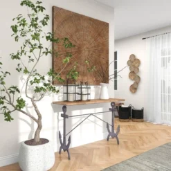 Coastal Anchor Metal Console Table Brown - Olivia & May -Olivia & May GUEST 13036a9a f201 4f34 a771 620396f32cfa