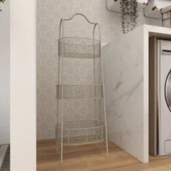 41" 3 Tier Rustic Farmhouse Iron Basket Stand - Olivia & May -Olivia & May GUEST 13137c71 5384 4f69 86d2 1164fbc7d1db