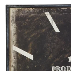 Vintage Wood Wall Clock Black - Olivia & May -Olivia & May GUEST 138e0a0b d614 4db5 91ea 380d2447c8ba