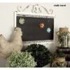 Metal Sign Scroll Top Wall Decor With Chalkboard White - Olivia & May -Olivia & May GUEST 140c8ffc 3ab7 4dea 9004 b4b2a0fc6fe0