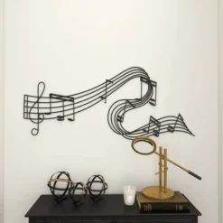 Metal Music Notes Wall Decor Black - Olivia & May -Olivia & May GUEST 1443c720 4ca5 4d35 85e5 a92c97b58575