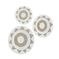 Set Of 3 Cotton Plate Handmade Woven Wall Decors - Olivia & May -Olivia & May GUEST 14769122 fd32 44e3 9f81 d8ebfd49bd4b