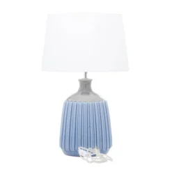 Coastal Ceramic Table Lamp Blue - Olivia & May -Olivia & May GUEST 1497ee06 bfed 4b53 b3c8 85c714327622