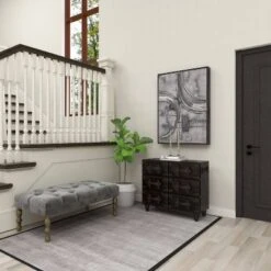 Traditional 6 Drawer Faux Leather Chest Black - Olivia & May -Olivia & May GUEST 14c66923 3e60 4450 9595 d02c473503c2