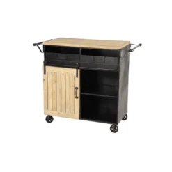 Industrial Rolling Cart Black - Olivia & May -Olivia & May GUEST 14ca9f40 3987 4eaf 9822 77ed7f25d60d