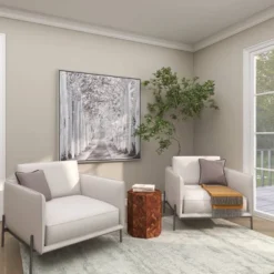 Contemporary Teak Wood Round Accent Table Brown - Olivia & May -Olivia & May GUEST 14cf9e36 905a 48a0 b2f4 162139cf0459