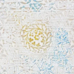 Wood Floral Intricately Carved Wall Decor With Mandala Design White - Olivia & May -Olivia & May GUEST 14cfc0ad fa9c 41bd b4ff 5e81841c7847