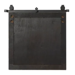 Wood Wall Mirror With Metal Hanging Rod Brown - Olivia & May -Olivia & May GUEST 15820d04 72a2 4ba2 84b2 9eaba064b025