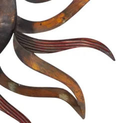 Metal Sunburst Wall Decor With Distressed Copper Like Finish Brass - Olivia & May -Olivia & May GUEST 15eb4e12 996b 4504 b8ef 450b15495f8d