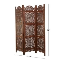 Bohemian Wood Room Divider Screen - Olivia & May -Olivia & May GUEST 161f09f0 a3cc 4842 a2c0 3d10f36dc06d