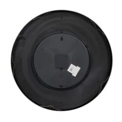 20" X 20" Round Metal Wall Clock With Functioning Gear Center Black/White - Olivia & May -Olivia & May GUEST 16343a63 a1da 40b3 85a9 ee4073ebbe36