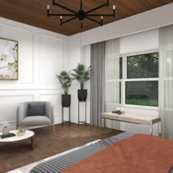 Olivia & May Modern With Stand Iron Planter Pots Black -Olivia & May GUEST 17474a80 fb36 476b 965f 5f30ae57d7fa