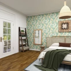 Bohemian Wood Beaded Frame Wall Mirror With Distressing Light Brown - Olivia & May -Olivia & May GUEST 17486ba2 5a9c 47e6 8a63 9b65f0d5121b