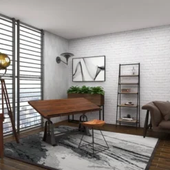 72" Metal And Wood 5 Shelf A Frame Book Stand Black - Olivia & May 19 72" Metal And Wood 5 Shelf A Frame Book Stand Black - Olivia & May -Olivia & May GUEST 174a1391 e2df 430b 8ff0 1aea5fe409b7