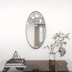 Wood Oval Wall Mirror – Olivia & May -Olivia & May GUEST 1797bc41 100c 4f62 8a0f 07cea23728bf