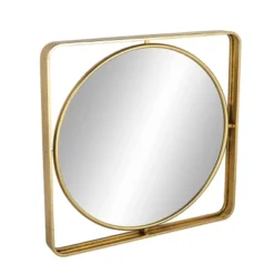Modern Metal Iron Wall Mirror Gold - Olivia & May -Olivia & May GUEST 17eef463 a55b 49b0 8ba6 9d569f9e2573