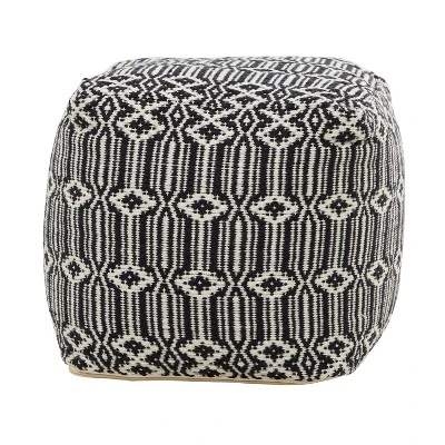 Bohemian Cotton Pouf - Olivia & May 3 Bohemian Cotton Pouf - Olivia & May