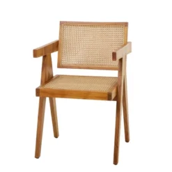 30" X 20" Modern Teak Wood Accent Chair - Olivia & May -Olivia & May GUEST 1865bbdc d6e2 4568 ba76 c9f24ed2abfd