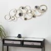 Metal Geometric Wall Decor With Round Mirrored Accents Gold - Olivia & May -Olivia & May GUEST 1877a64a 5fcd 44da af5a c88ce6e1835f