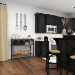 Farmhouse Wood Console Table Black - Olivia & May -Olivia & May GUEST 192a657f 9db9 4fa6 adb7 5c82f06ffab6