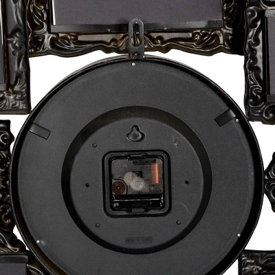 Metal 8 Photo Openings Wall Clock Green - Olivia & May 5 Metal 8 Photo Openings Wall Clock Green - Olivia & May - Image 3