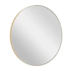 Contemporary Wood Round Frameless Wall Mirror - Olivia & May 24 Contemporary Wood Round Frameless Wall Mirror - Olivia & May -Olivia & May GUEST 1946b13e bf54 4643 b814 1db90823d596