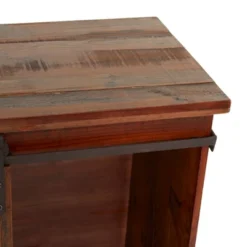 Rustic Metal Cabinet Brown - Olivia & May -Olivia & May GUEST 1961a96b 40a2 4bdb a471 b920a4e4fa0f