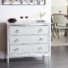 Glam Painted Wood And Mirror Chest White - Olivia & May -Olivia & May GUEST 1a04b8b0 10d6 4b05 b88d e10bae1dc005