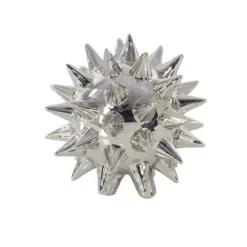 Set Of 3 Modern Ceramic Spiked Star Figurine Silver - Olivia & May -Olivia & May GUEST 1a651131 c5e2 46fc 8456 fed2c25b31fc