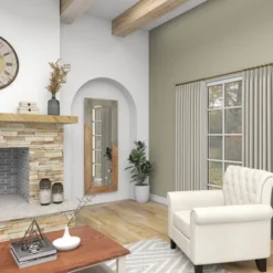 Wood Wall Mirror With Metal Detailing Beige - Olivia & May -Olivia & May GUEST 1afb22ac 590b 4b21 8d11 3bffa0c4300d