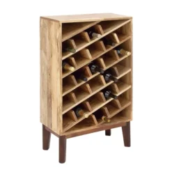 Modern Wood Wine Rack Brown - Olivia & May -Olivia & May GUEST 1bf08d94 4f90 46cd a9af aedf48151710