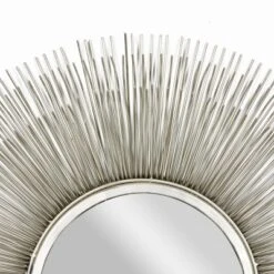 Modern Iron Metal Starburst Wall Mirror Silver - Olivia & May -Olivia & May GUEST 1de0bf89 1df7 4b6a ac5b 0b520e231059